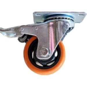 چرخ گردان ترمزدار لوکس نارنجی سایز 7/5