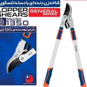 قیچی شاخه زن دنده ای با دسته تلسکوپی هامبورگ Hamburg مدل 1350