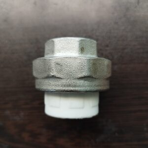 مهره ماسوره بوشن فلزی سفید آذین سایز 3/4*25